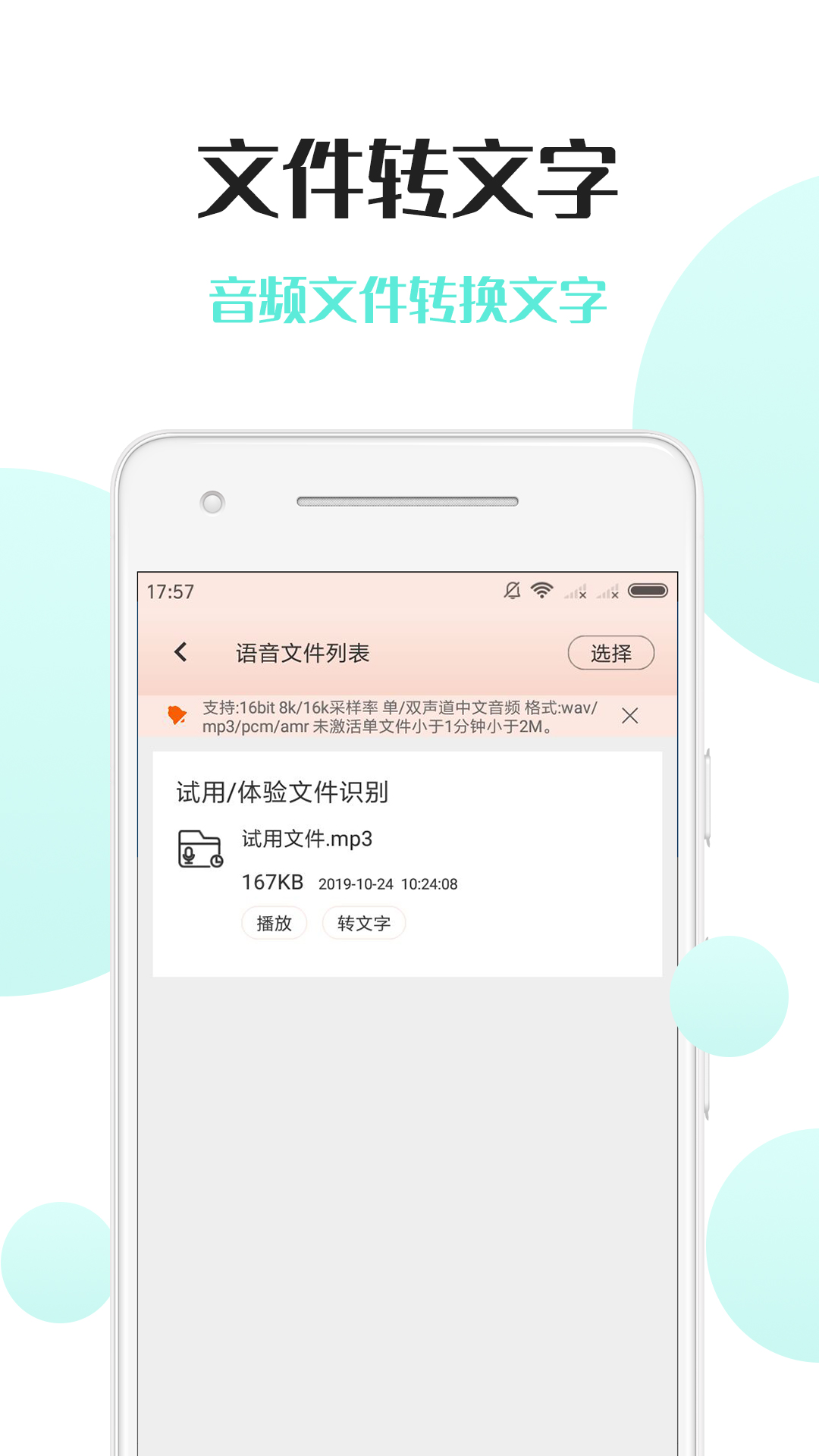 音频文件转文字软件ios版截图3